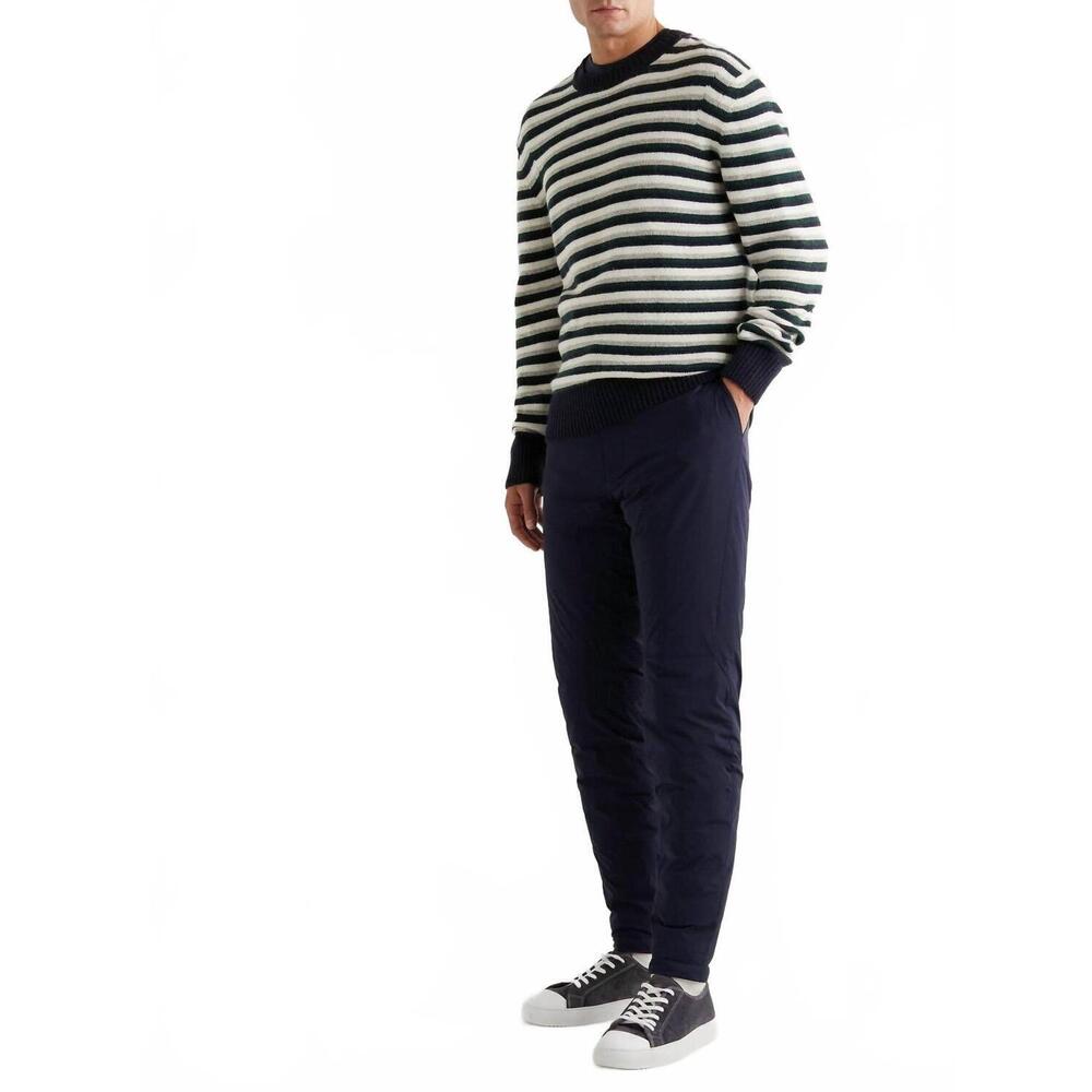 NEW ORLEBAR BROWN lorca striped alpaca sweater in navy bristlecone pine strata